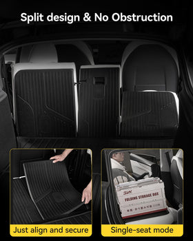 3W cleaning demo of seatback mat wiped with damp cloth for quick maintenance