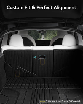 3W seatback protector installed viewed from rear seat for passenger protection