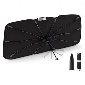 3W umbrella front view showing full windshield coverage and sun protection