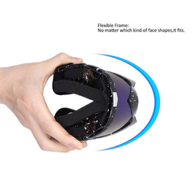 4-FQ goggles worn over glasses demonstrating OTG compatibility