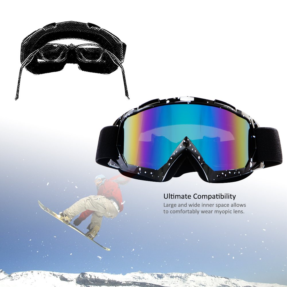 4-FQ goggles beside phone showing size and portability
