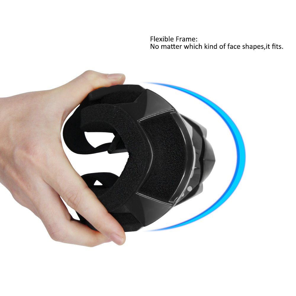 4-FQ lens detail highlighting anti-fog coating for clearer vision