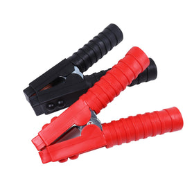 4Bang front view of red and black clamps showing ready-to-use connectors and durability