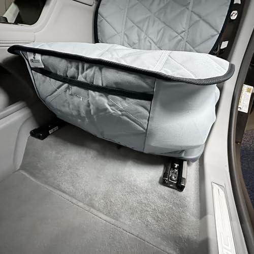 4Knines front seat cover in use with dog showing comfort and containment