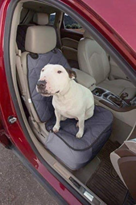 4Knines cover on passenger seat with size comparison to show coverage and fit