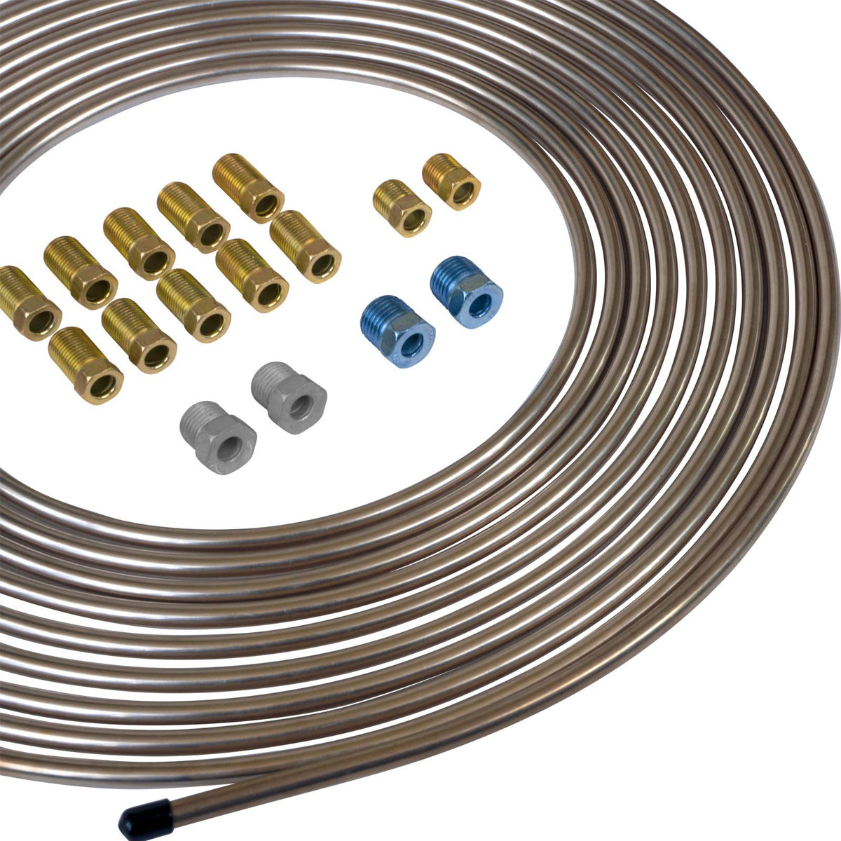 4LIFETIMELINES close-up of copper-nickel coil tubing showcasing smooth surface and easy bending advantage