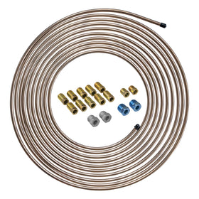 4LIFETIMELINES front packaging showing complete brake line kit and included fittings benefit corrosion-free replacement