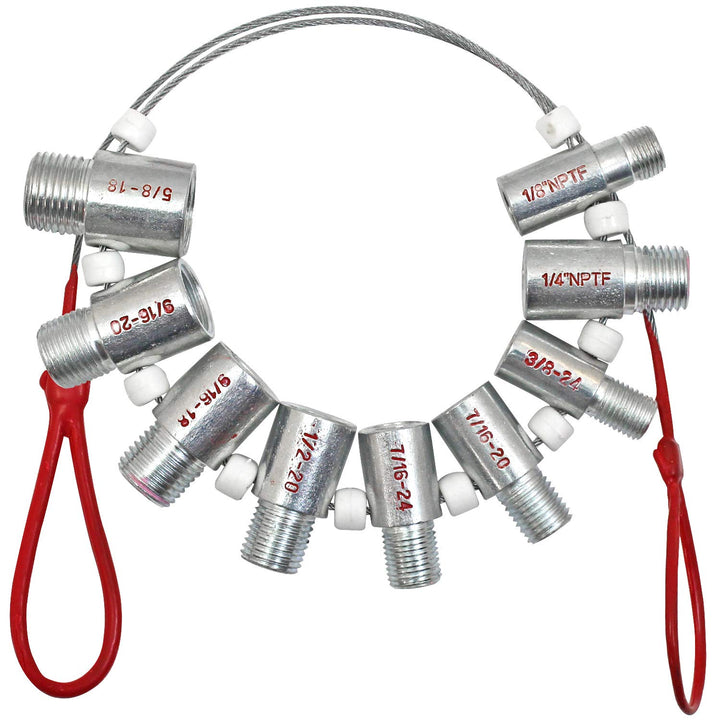 4LIFETIMELINES front view showing all gauge checkers and sizes for quick identification