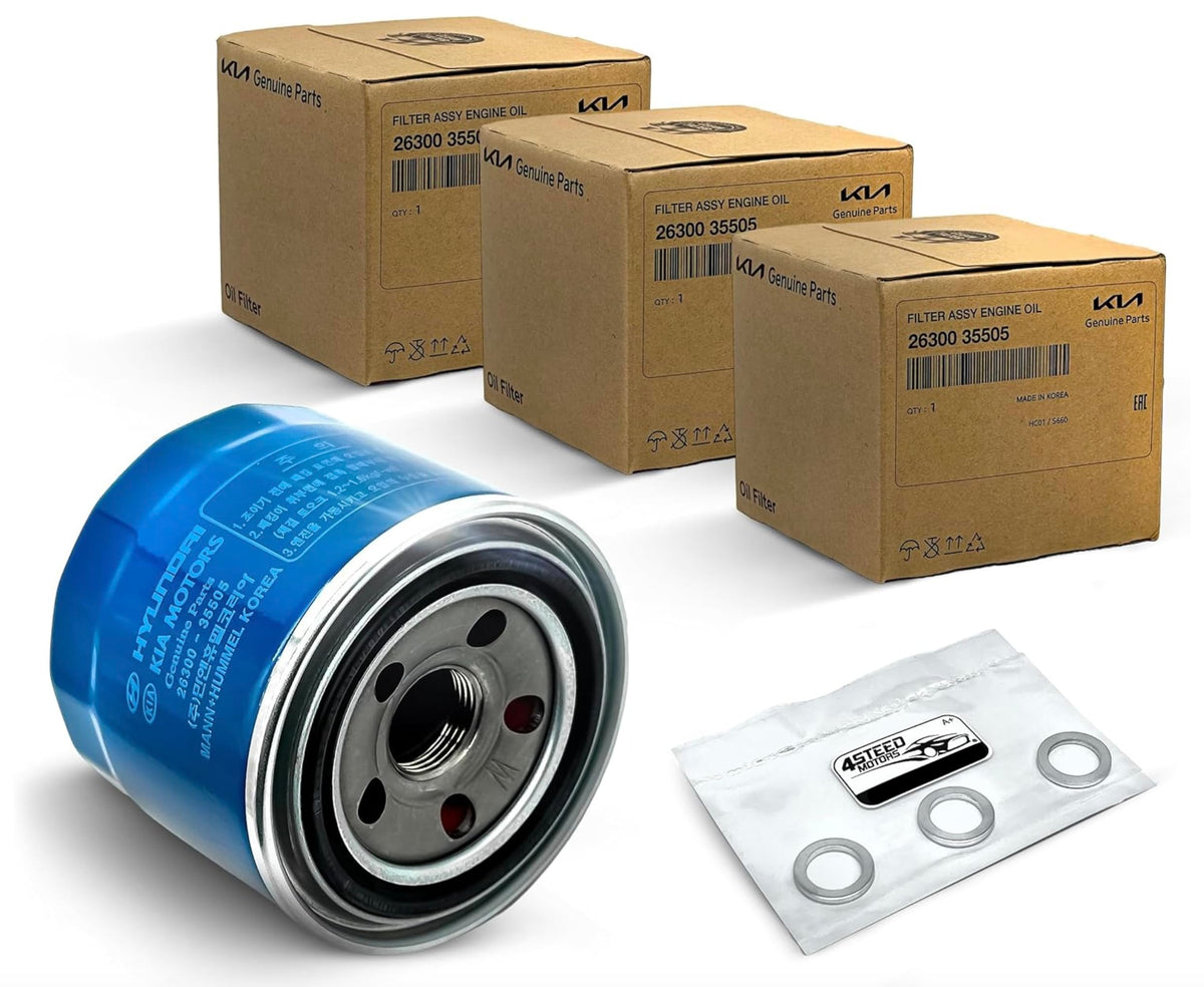 4STEED MOTORS front packaging showing three filters and three gaskets, assures correct kit