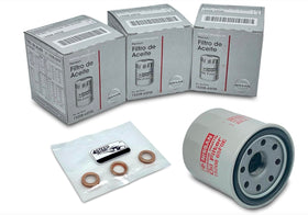 4STEED MOTORS front packaging showing three oil filters and gaskets, clear parts identification benefit