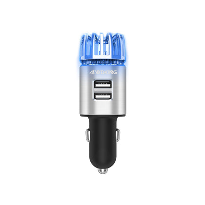 4WDKING purifier front view showing plug and sleek finish for tidy cabin charging