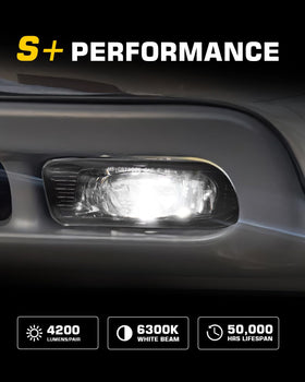 4X4FLSTC installed on Chevy front bumper demonstrating factory fitment