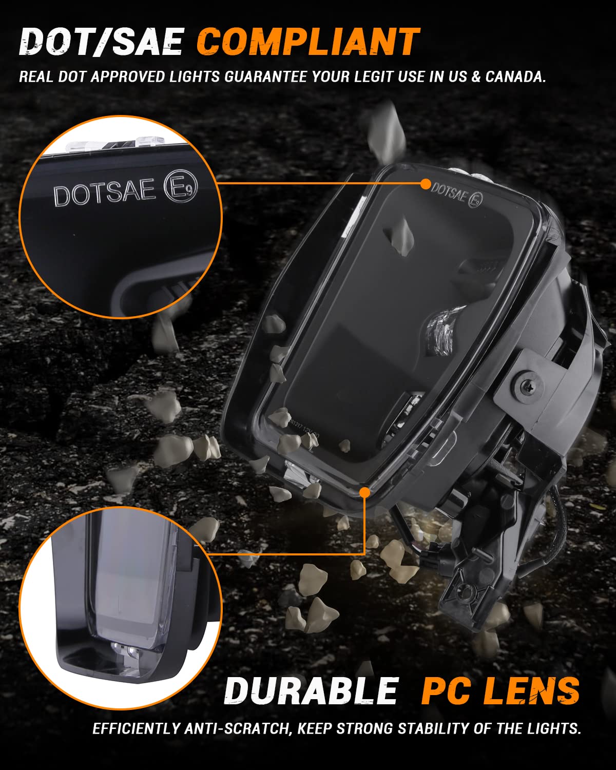 4X4FLSTC lens texture displaying UV-resistant anti-scratch finish