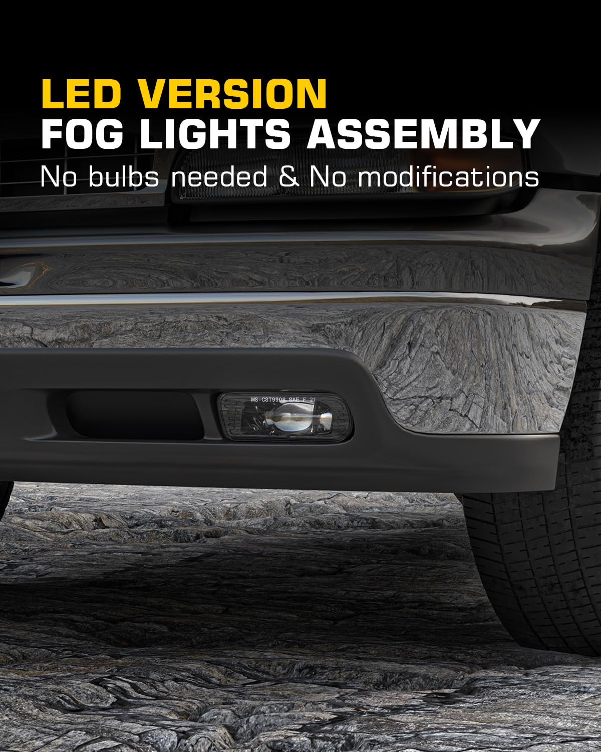 4X4FLSTC night driving beam showing brighter road illumination and contrast