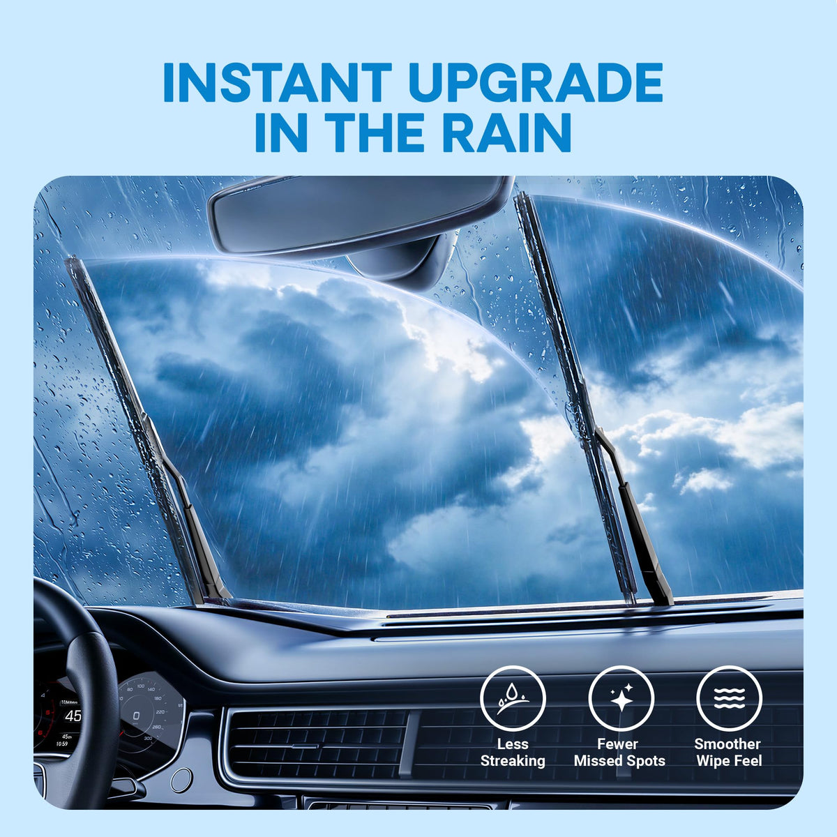 5 PLUS aerodynamic spoiler detail reducing lift and cutting wind noise