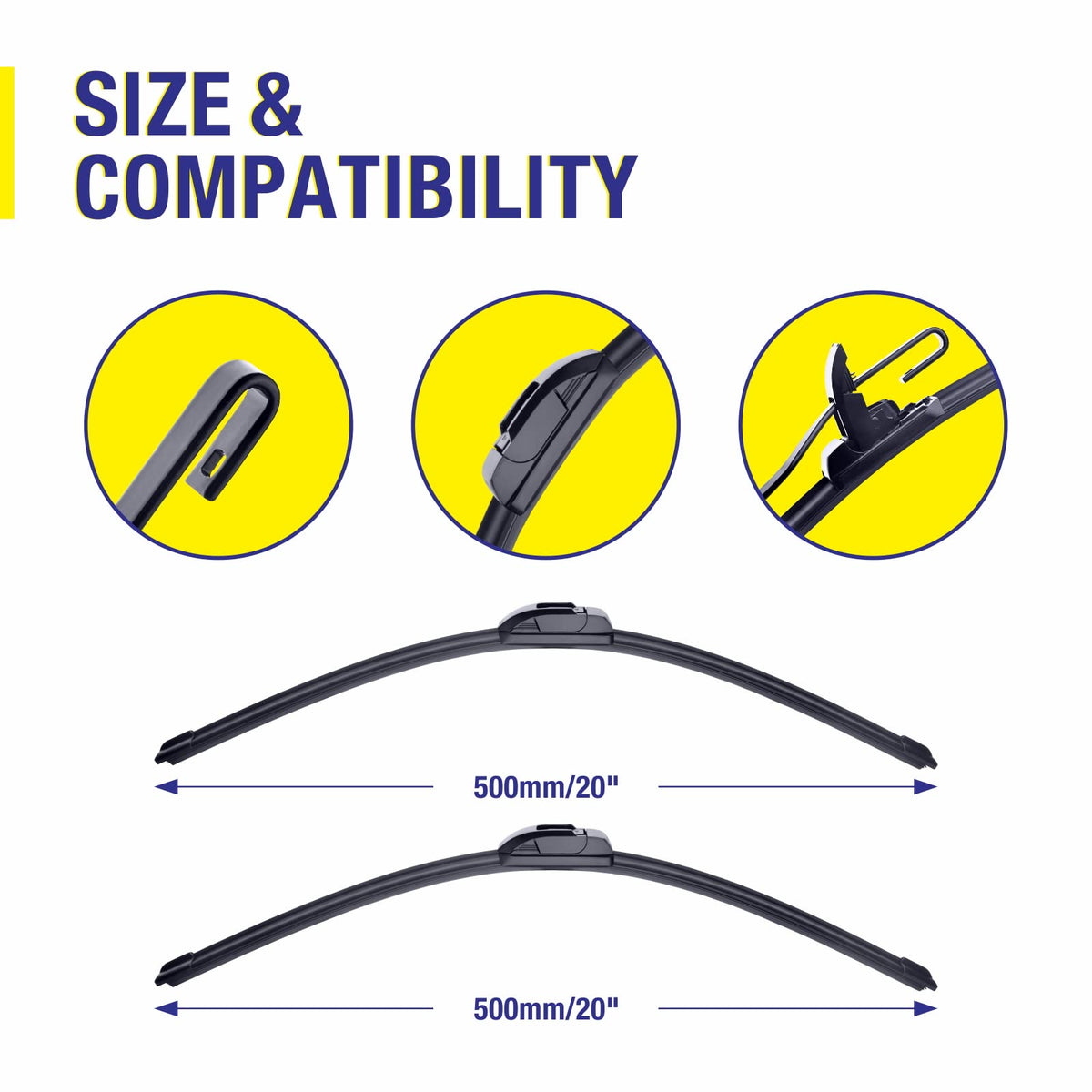 5 PLUS blade profile close-up showing PTFE-coated rubber for quieter wiping