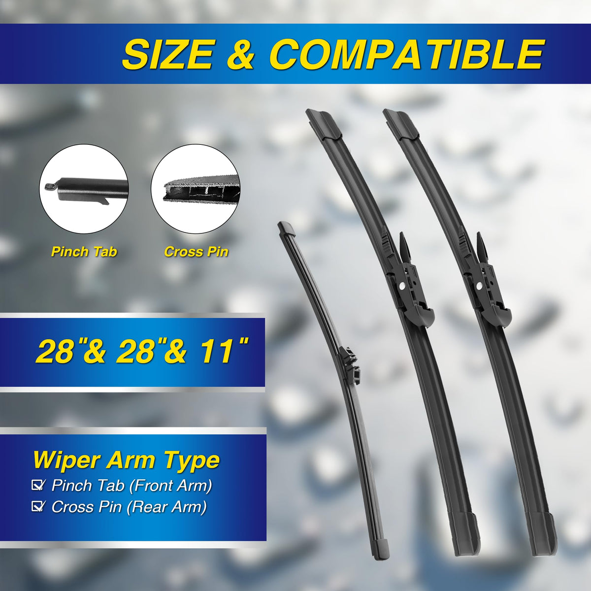 5 PLUS silicone wiping edge close-up showing smooth profile for clearer visibility