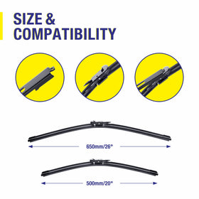 5 PLUS close-up of PTFE-coated rubber edge for quieter, streak-free wiping