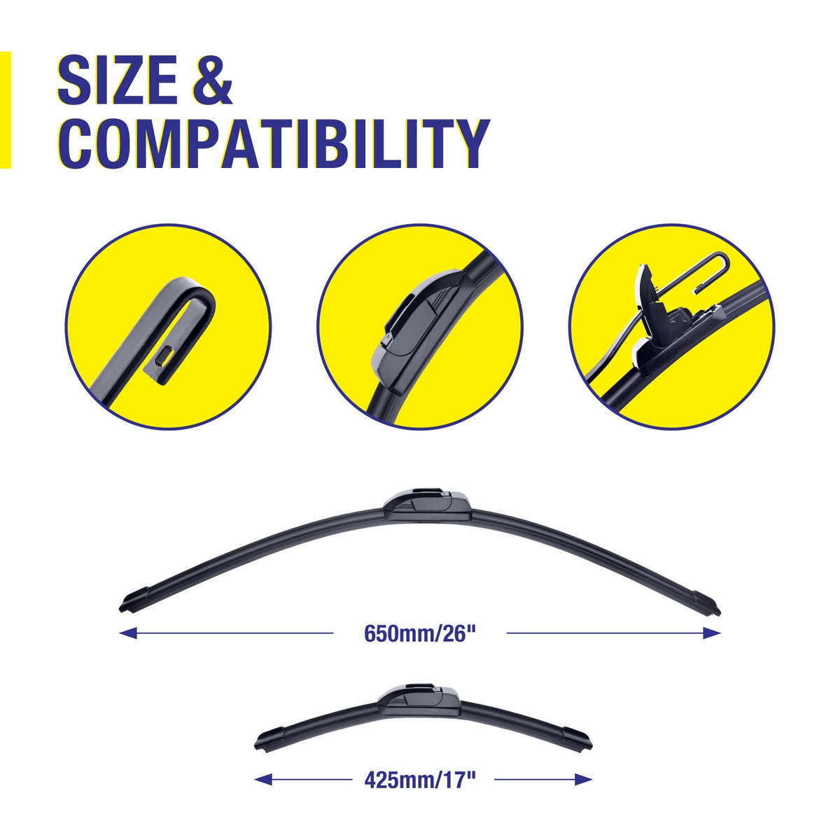 5 PLUS driver blade close-up rubber edge for smooth wiping