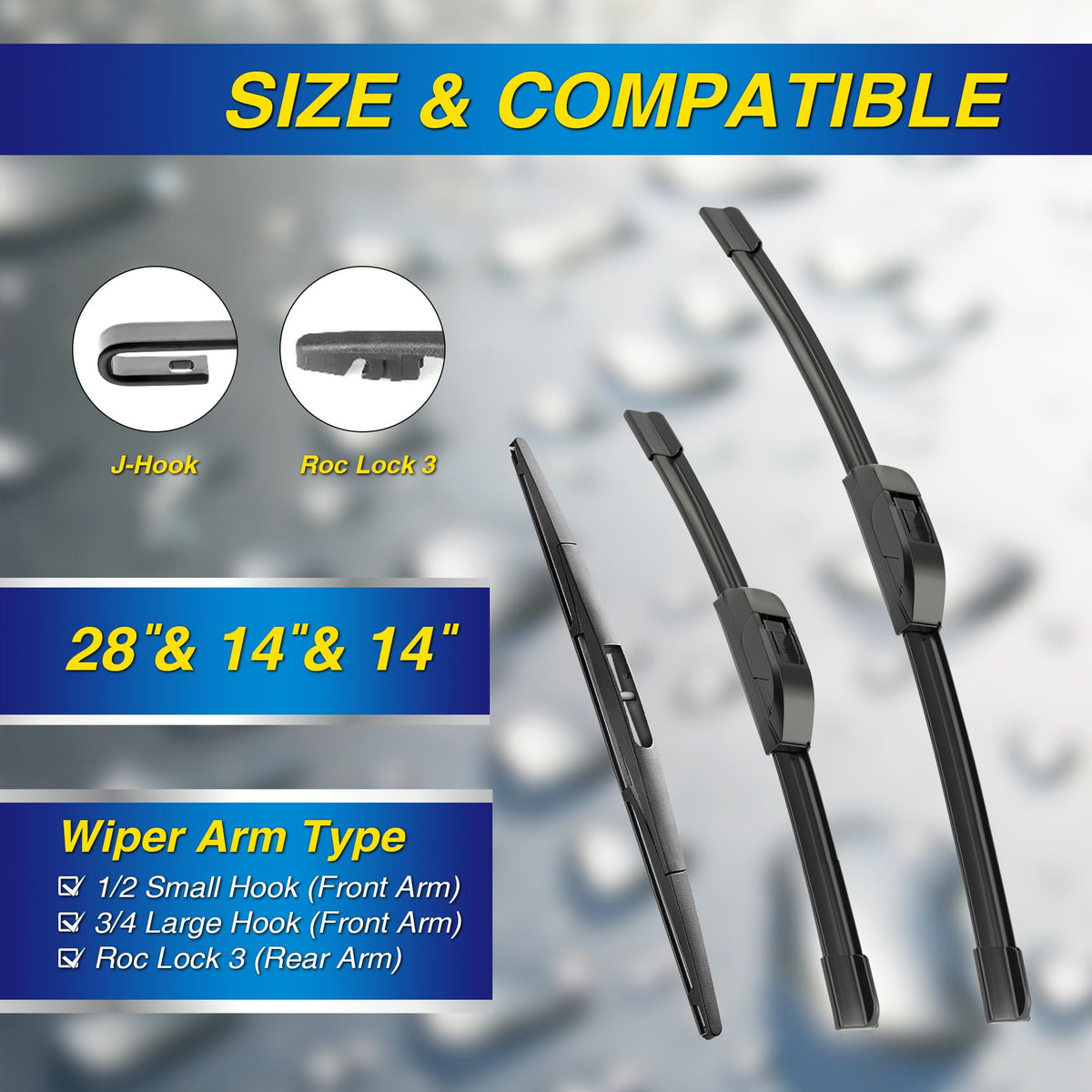 5 PLUS driver blade close-up showing 28-inch silicone edge for improved water shedding