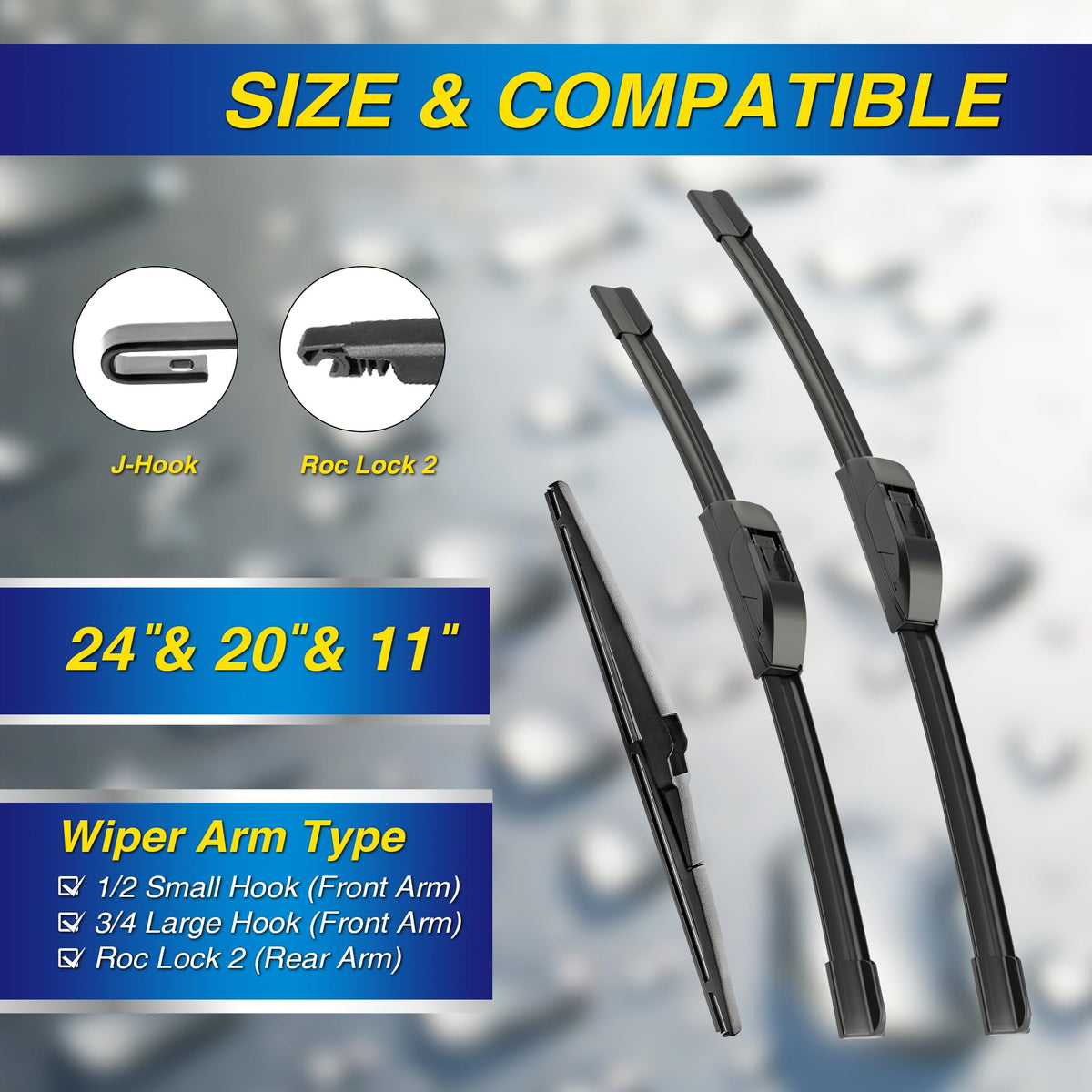 5 PLUS driver blade 24 inch front view delivering clearer visibility