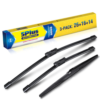 5 PLUS front left blade on bare glass showing flush fit and clearer visibility