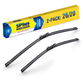 5 PLUS front packaging showing replacement wiper blades and fitment badge for confidence