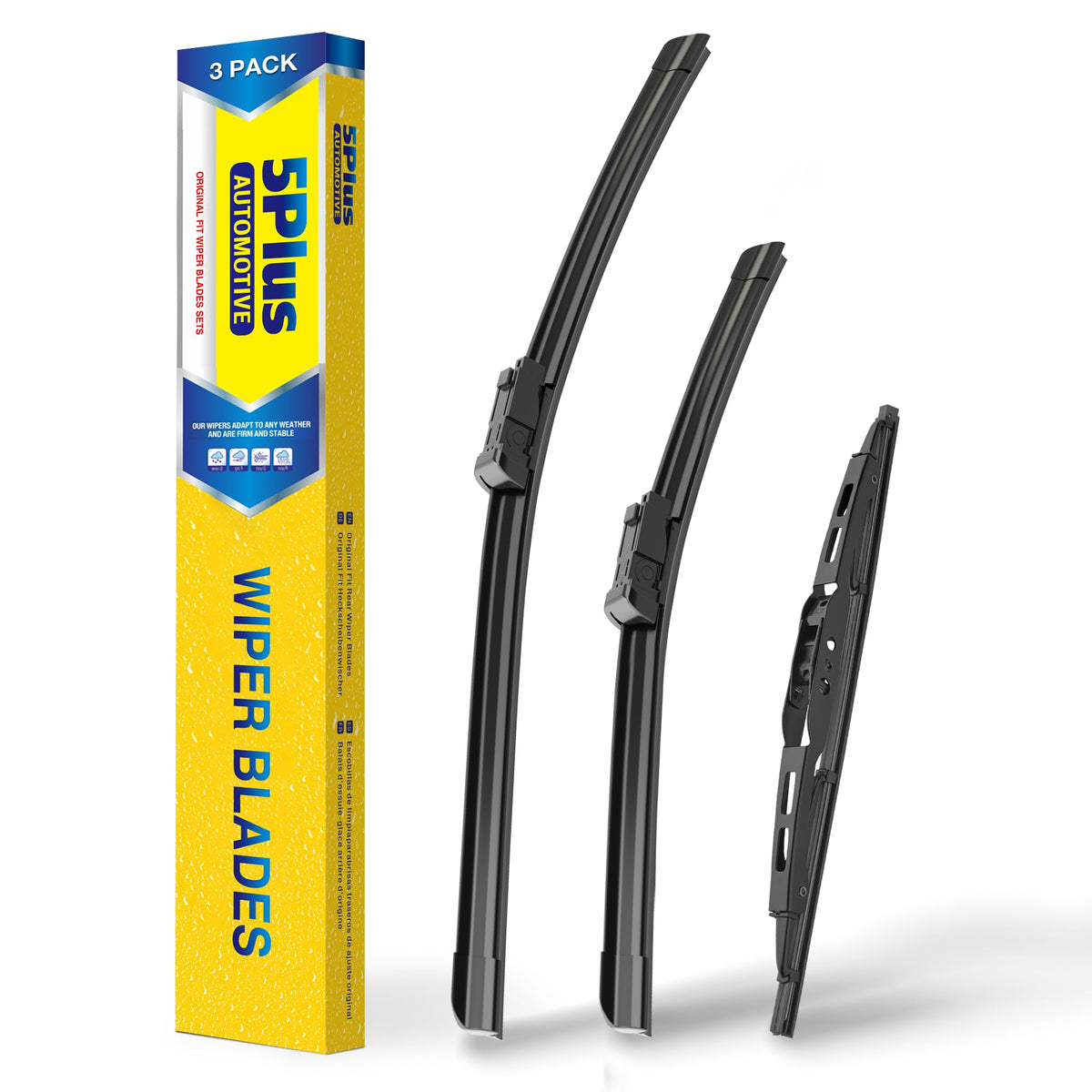 5 PLUS front packaging showing kit contents and clear fit guidance