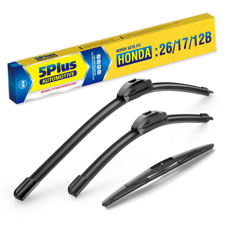 5 PLUS front packaging showing complete CR-V wiper set and fit benefits