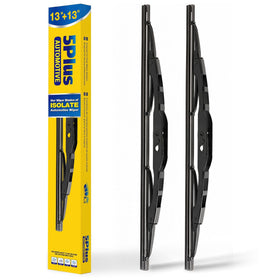 5 PLUS front packaging showing Jeep-compatible replacement blades and fit details
