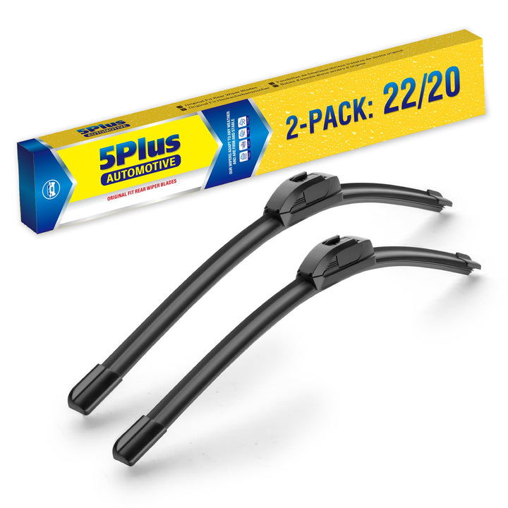5 PLUS front packaging view showing replacement blades and fitment details, clear branding benefit