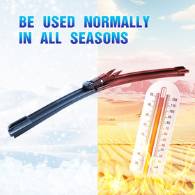 5 PLUS blade snapping onto wiper arm showing tool-free one minute installation benefit
