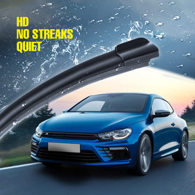 5 PLUS blades on windshield in rain showing clearer road visibility