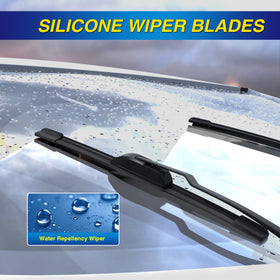 5 PLUS passenger 18-inch blade detail showing silicone edge for quieter wiping