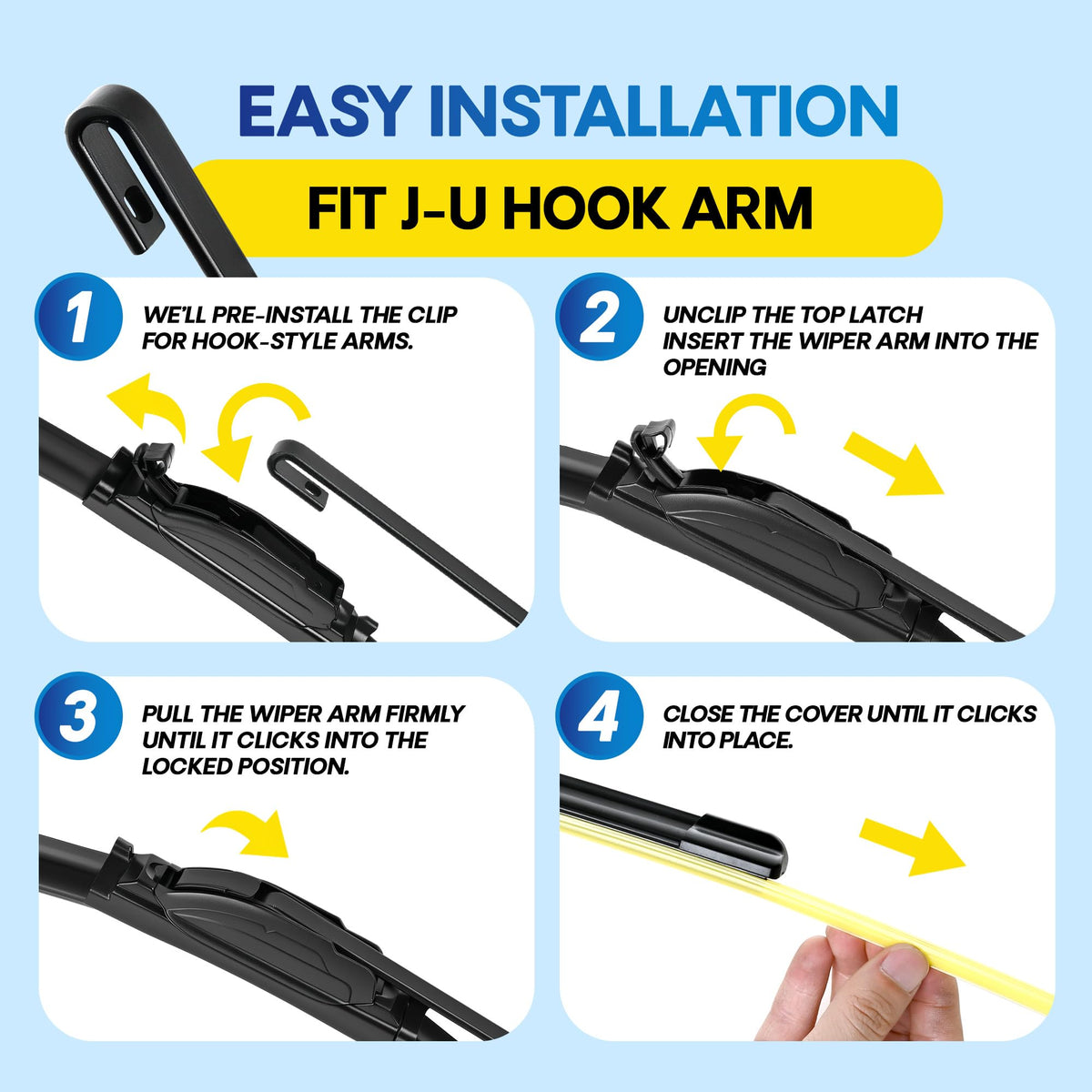 5 PLUS universal adapter demonstrating J-hook and top-lock arm compatibility