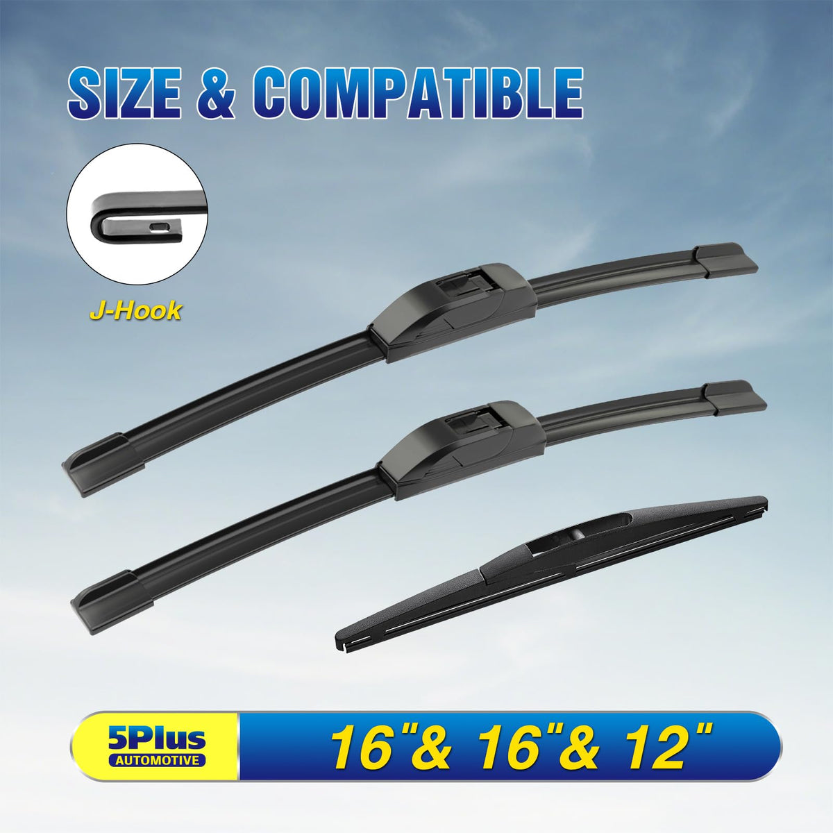 5 PLUS front blade close-up showing secure mount and smooth wiping for clear vision