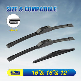 5 PLUS front blade close-up showing secure mount and smooth wiping for clear vision