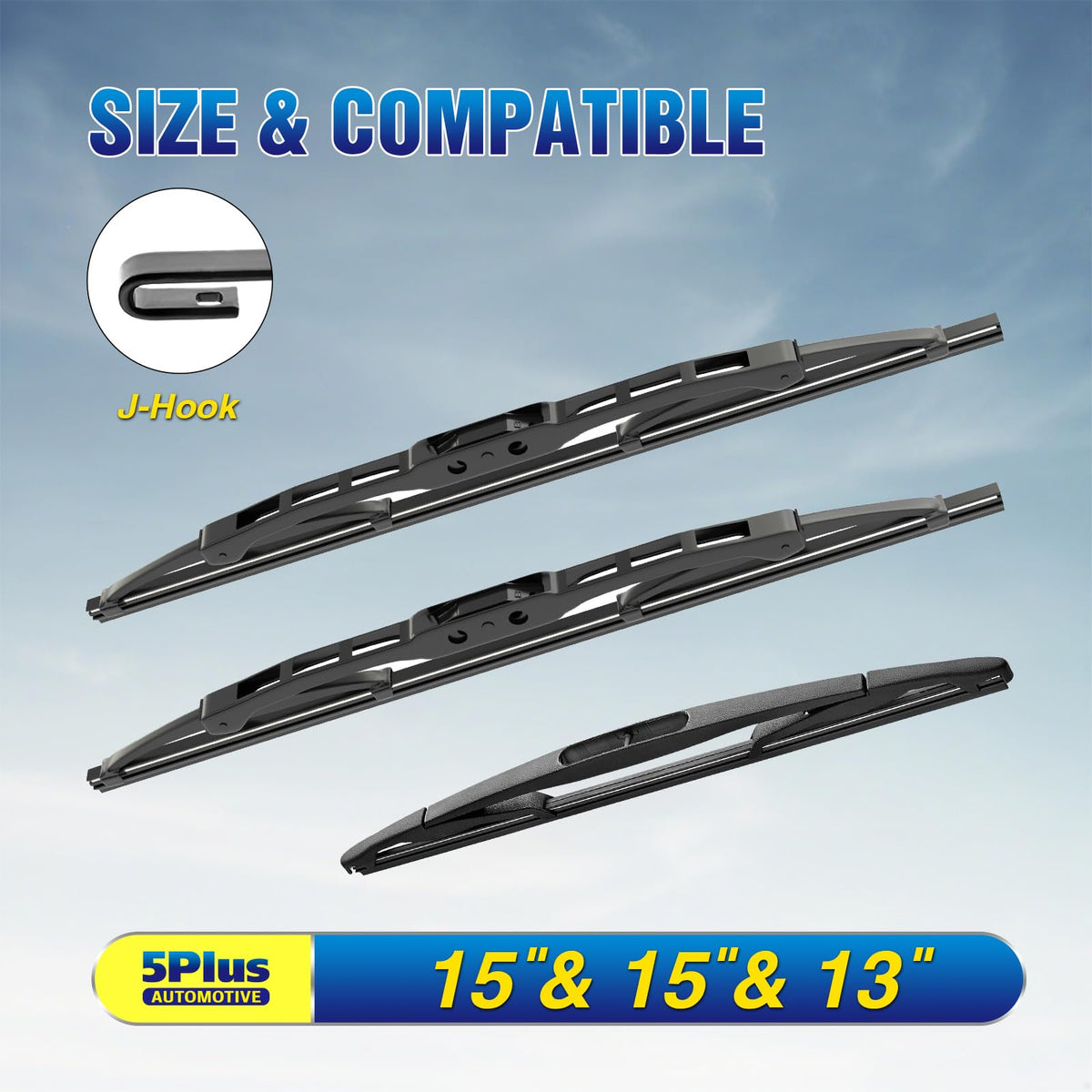 5 PLUS close-up of rubber edge highlighting durable flexible wipe for improved visibility