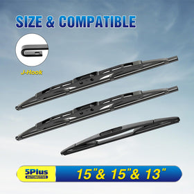 5 PLUS close-up of rubber edge highlighting durable flexible wipe for improved visibility