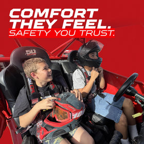 50 Caliber Racing Ultra Kush padding close-up enhancing rider comfort