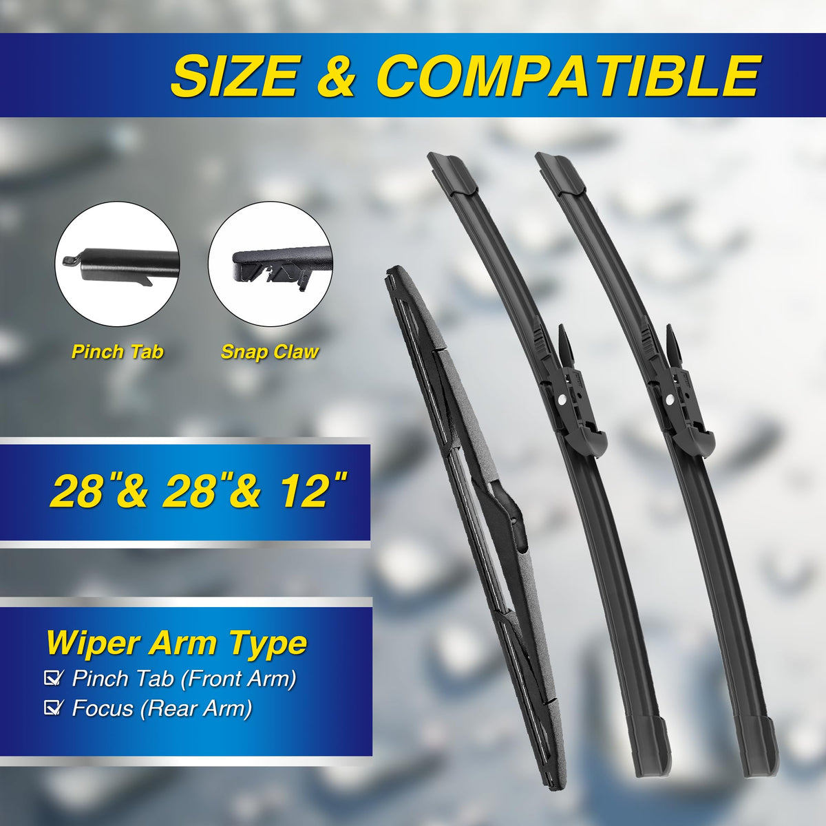 5 PLUS close-up of silicone wiping edge showing smooth bead action for clearer visibility