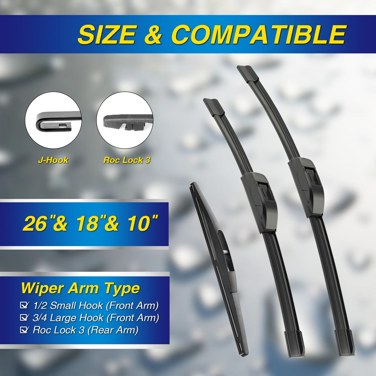 5 PLUS driver blade close-up silicone edge for improved water shedding