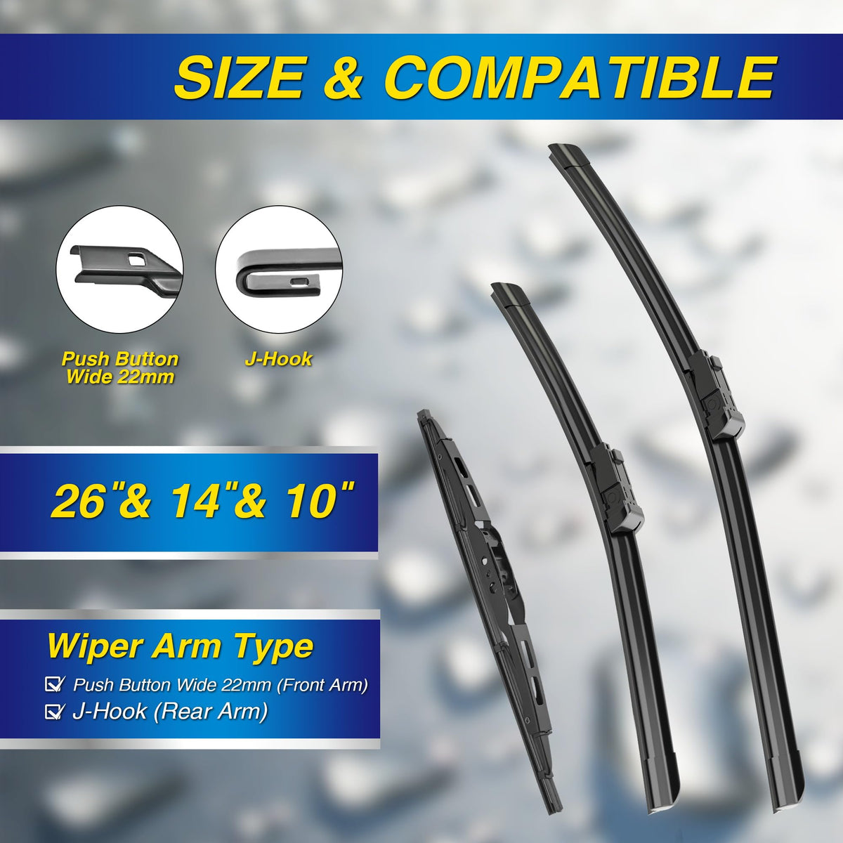 5 PLUS silicone driver blade close-up highlighting smooth edge for streak-free wiping