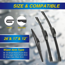 5 PLUS driver blade close-up showing blade profile and fit, improved windshield contact benefit
