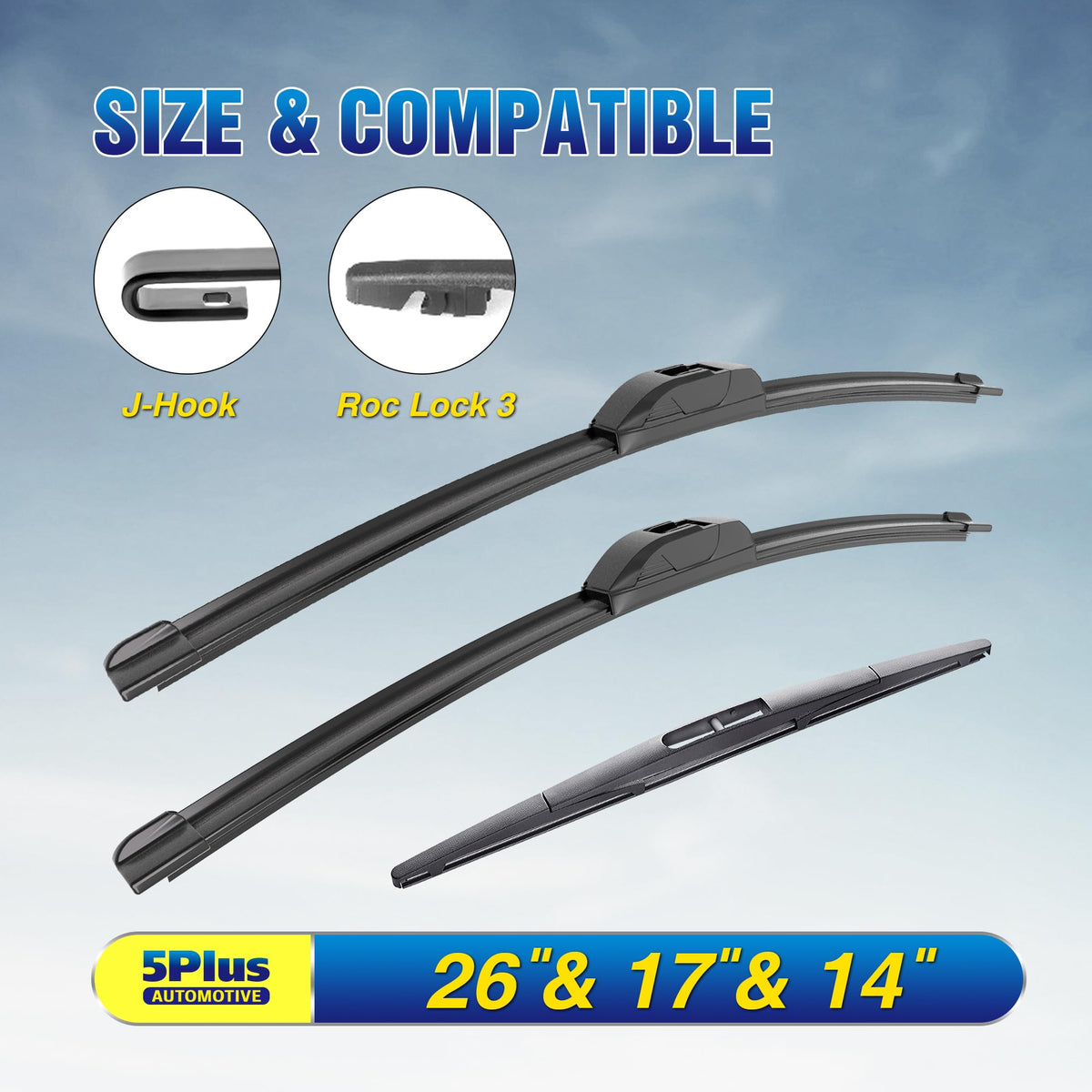 5 PLUS front blade close-up highlighting secure mount and easy replacement benefit
