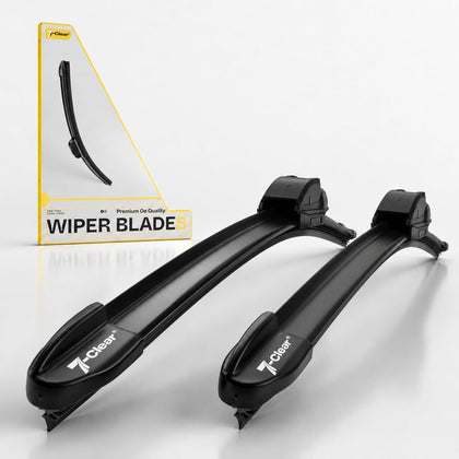 7-Clear front packaging showing two 22-inch blades and J-hook fit benefits