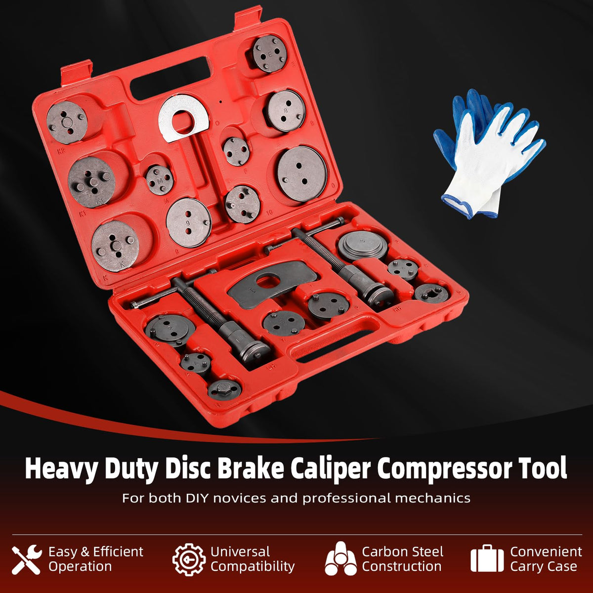 8MILELAKE close-up of multiple adapters for secure caliper piston engagement