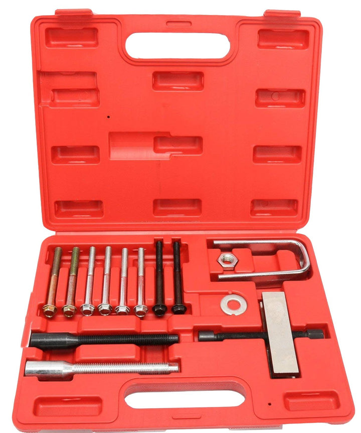 8MILELAKE steering wheel remover front view showing tool kit and immediate benefit of readiness