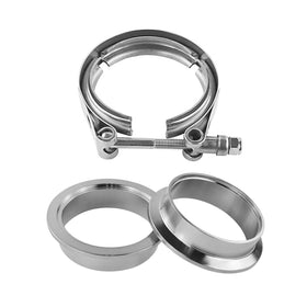 A ABIGAIL front view of 2.5" V-band clamp kit showing secure fit