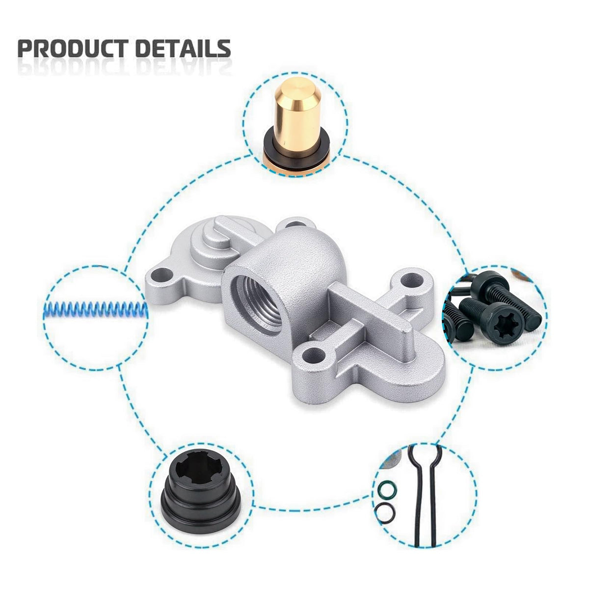 A ABIGAIL blue spring closeup illustrating upgraded pressure spring for improved fuel stability